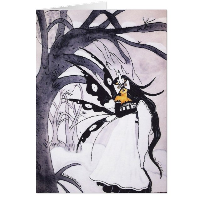 冬の仮面舞踏会カード (正面)