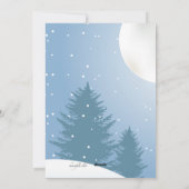 冬の仲の良い恋人同士の休日カード シーズンカード (裏面)