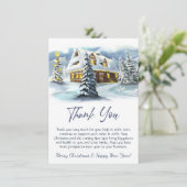 冬の企業のクリスマスホリデーサンキューカード シーズンカード (スタンド正面)