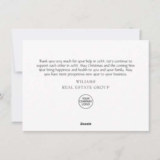 冬の企業のクリスマス シーズンカード (裏面)