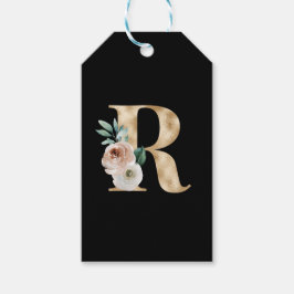 冬の休みのイニシャル R ギフトタグ