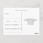 冬の休日この季節の結婚式のポストカード ポストカード (裏面)