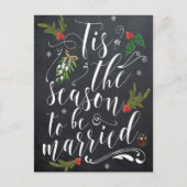 冬の休日この季節の結婚式のポストカード ポストカード (正面)