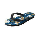 冬の休日のギフトボックスパターン キッズビーチサンダル (アングル)