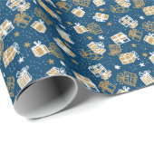 冬の休日のギフトボックスパターン ラッピングペーパー (ロールコーナー)