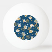 冬の休日のギフトボックスパターン 卓球ボール (正面)