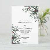 冬の休日のクリスマスパインベリ結婚ー 招待状 (スタンド正面)
