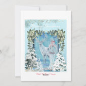冬の休日の女神と鹿のカードby Renee シーズンカード (裏面)