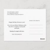 冬の休日の家族5フォトコラージュ雪 ポストカード (裏面)