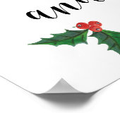 冬の休日の座席の看板を選択 ポスター (角)