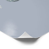 冬の休日の森のスズメの鳥の漫画 ポスター (コーナー)