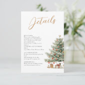 冬の休日の結婚式の詳細 エンクロージャーカード (スタンド正面)