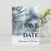 冬の休日の結婚式を保存する日付の招待状 招待状 (スタンド正面)