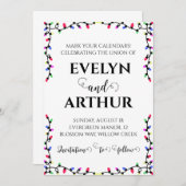 冬の休日の結婚式を保存する日付の招待状 招待状 (正面/裏面)