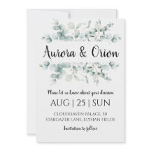 冬の休日の結婚式を保存する日付の招待状