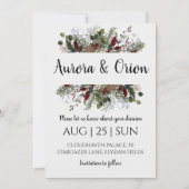 冬の休日の結婚式を保存する日付の招待状 招待状 (正面)