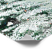 冬の休日の赤ちゃんシャワー歓迎サイン ポスター (角)