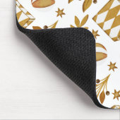 冬の休日の金ゴールドの子供のパターン マウスパッド (コーナー)