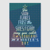 冬の休日クリスマスツリー雪のフレークの詩 (正面)