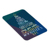 冬の休日クリスマスツリー雪のフレークの詩 マグネット (右側)