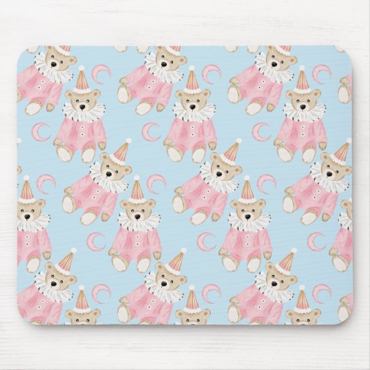 冬の休日パステルクリスマスキッズパターン マウスパッド (正面)