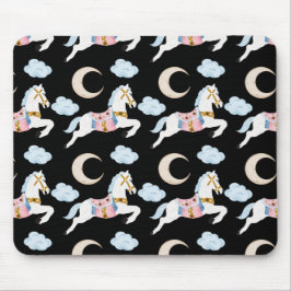 冬の休日パステルクリスマスキッズパターン マウスパッド