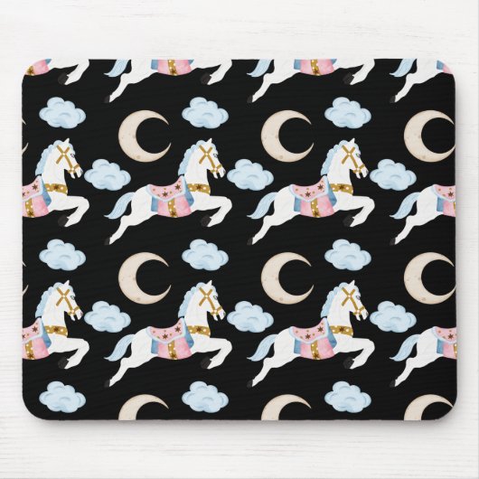 冬の休日パステルクリスマスキッズパターン マウスパッド (正面)