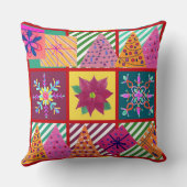 冬の休日パッチワーク写真 クッション (裏面)