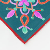 冬の休日パッチワーク写真 フリースブランケット (角)