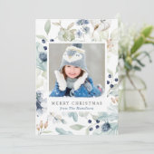 冬の休日フローラと家族の写真 シーズンカード (スタンド正面)