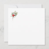 冬の休日ホリーRED BERRYの枝 (裏面)