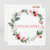 冬の休日ホリーRED BERRYの枝 (正面/裏面)