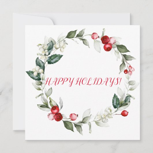 冬の休日ホリーRED BERRYの枝 (正面)