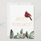 冬の休暇のカード シーズンカード (裏面)