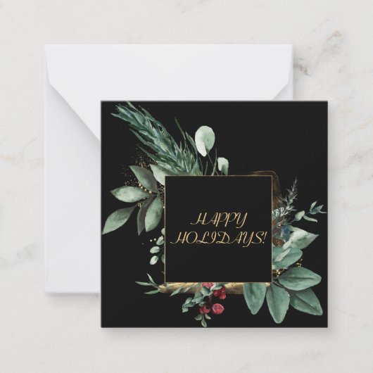 冬の休暇のカード ノートカード (正面)