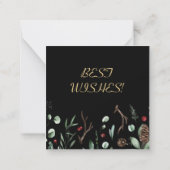 冬の休暇のカード ノートカード (裏面)