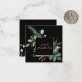 冬の休暇のカード ノートカード (正面/裏面インサイチュ)