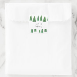 冬の休暇の国の美しさ スクエアシール