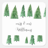 冬の休暇の国の美しさ スクエアシール (正面)