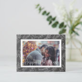 冬の休暇の葉のシャルボード写真はがき シーズンポストカード (スタンド正面)