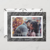 冬の休暇の葉のシャルボード写真はがき シーズンポストカード (正面/裏面)