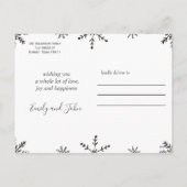 冬の休暇の葉のシャルボード写真はがき シーズンポストカード (裏面)