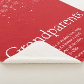 冬の休暇の雪の結晶 祖父母 名言 シェルパブランケット (3/4)