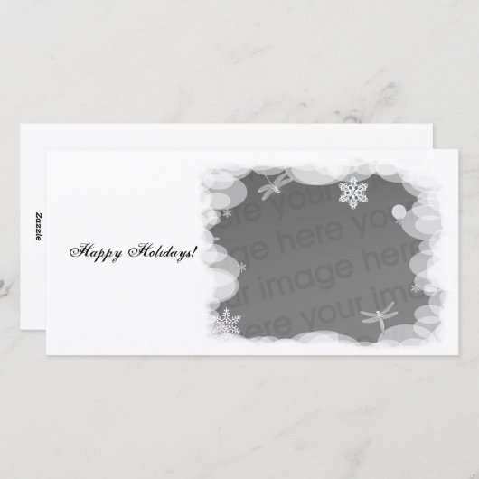 冬の休暇テンプレート シーズンカード (正面/裏面)