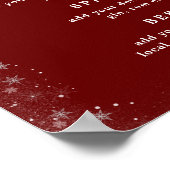 冬の休暇 ウェディング ジョイ バー メニュー サイン (角)