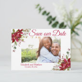 冬の休暇 バーガンディ ポインセチア Save the Date セーブザデート (スタンド正面)