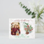 冬の休暇 フォト ファミリー メリークリスマス カード (スタンド正面)