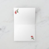 冬の休暇 ホーリー 赤い実の枝 カード (内部)