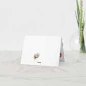 冬の休暇 ホーリー 赤い実の枝 カード (裏面)