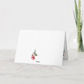 冬の休暇 ホーリー 赤い実の枝 サンキューカード (裏面)